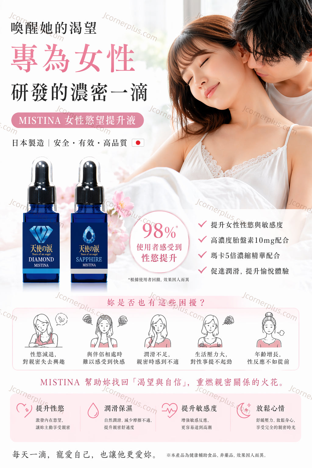 熱賣 天使の淚 Mistina 鑽石版口服液 十分鐘極速提升慾望 《最強成份》男女兼用 日本正貨